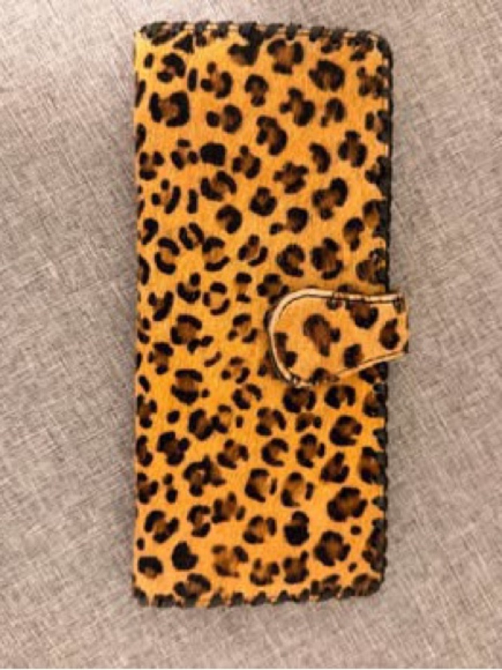 Myra Bag Leopard Print Wallet Phone Case - Yellow and Black